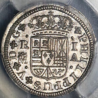 1726-M PCGS MS 65 Spain 1 Real Philip V Madrid Mint State Coin POP 1/0 (24121201C)