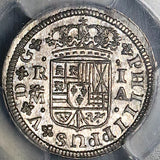 1726-M PCGS MS 65 Spain 1 Real Philip V Madrid Mint State Coin POP 1/0 (24121201C)