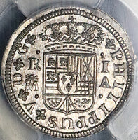 1726-M PCGS MS 65 Spain 1 Real Philip V Madrid Mint State Coin POP 1/0 (24121201C)