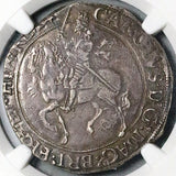 1640 NGC AU 50 Charles I 1/2 Crown Great Britain England Coin POP 2/0 (25012301C)