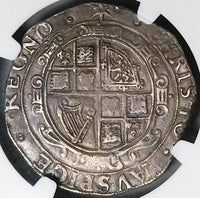 1640 NGC AU 50 Charles I 1/2 Crown Great Britain England Coin POP 2/0 (25012301C)