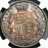 1850 NGC AU 53 Victoria 1/2 Crown Great Britain Sterling Silver Coin (25022306C)