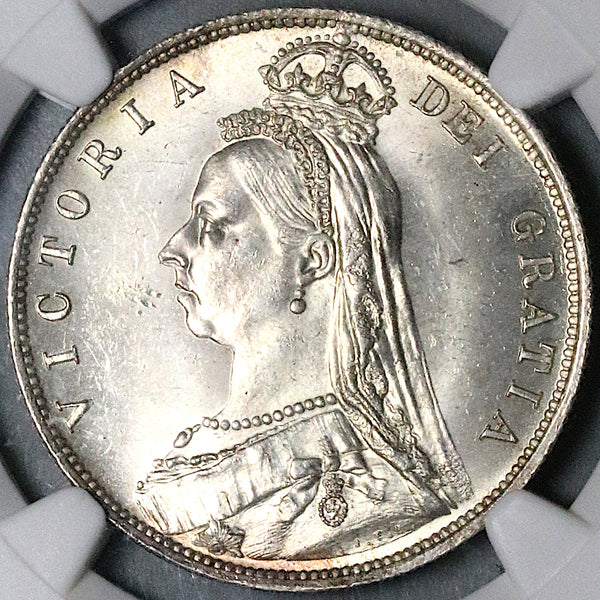 1888 NGC MS 63 Victoria 1/2 Crown Great Britain Jubilee Head Silver Coin (24082202C)