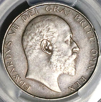 1906 PCGS XF 45 Edward VII 1/2 Crown Great Britain  Silver Coin (25030903C)