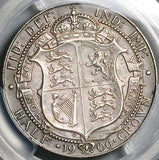 1906 PCGS XF 45 Edward VII 1/2 Crown Great Britain  Silver Coin (25030903C)