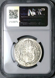 1915 NGC MS 64 1/2 Crown George V Great Britain Sterling Silver Coin (24112901C)