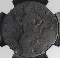 1694 NGC VG 8 William Mary 1/2 Penny England Great Britain Colonial Coin (25021203C)