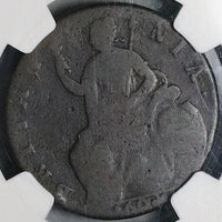 1694 NGC VG 8 William Mary 1/2 Penny England Great Britain Colonial Coin (25021203C)