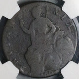 1694 NGC VG 8 William Mary 1/2 Penny England Great Britain Colonial Coin (25021203C)