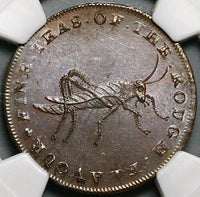 1795 NGC MS 63 Stinton's 1/2 Penny Conder Middlesex Grasshopper DH 904 Token Coin (24072802C)