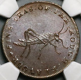 1795 NGC MS 63 Stinton's 1/2 Penny Conder Middlesex Grasshopper DH 904 Token Coin (24072802C)