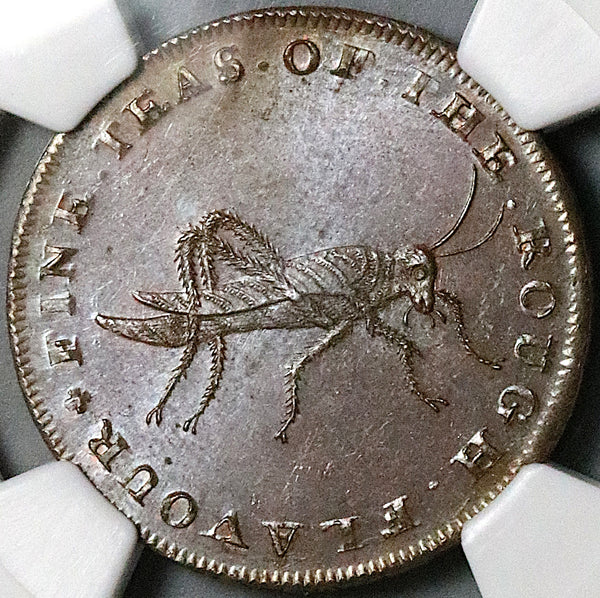 1795 NGC MS 63 Stinton's 1/2 Penny Conder Middlesex Grasshopper DH 904 Token Coin (24072802C)