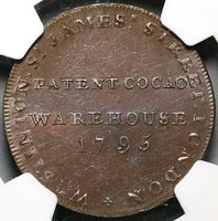 1795 NGC MS 63 Stinton's 1/2 Penny Conder Middlesex Grasshopper DH 904 Token Coin (24072802C)