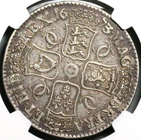 1673/2 NGC VF 30 Charles II Crown Rare England Great Britain Overdate Silver Coin POP 2/2 (24051502C)