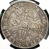 1673/2 NGC VF 30 Charles II Crown Rare England Great Britain Overdate Silver Coin POP 2/2 (24051502C)