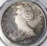 1703 PCGS VF Anne Vigo Crown Great Britain England Treasure Coin (24120801D)