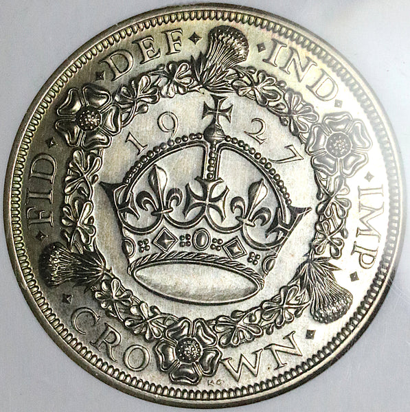 1927 NGC PF 64 George V Crown Great Britain Proof Wreath Silver Coin (25011302C)