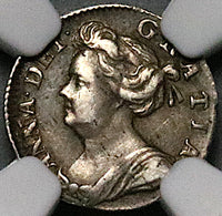 1703 NGC XF 40 Anne Penny Great Britain Rare Maundy Sterling Silver Coin (25010201C)