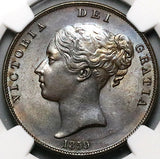 1859 NGC MS 62 Victoria Penny Great Britain Large Copper Coin (23053004C)