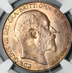 1905 NGC MS 64 RB Edward VII Penny Great Britain Mint State Coin (23050901C)