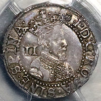 1603 PCGS AU 53 James I 2 Pence England 1/2 Groat Britain Silver Coin POP 2/0 (24091203C)