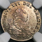 1792 NGC UNC George III Great Britain 2 Pence 1/2 Groat Wire Money Silver Coin (24123101D)