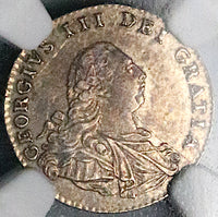 1792 NGC UNC George III Great Britain 2 Pence 1/2 Groat Wire Money Silver Coin (24123101D)