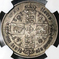 1858 NGC XF 40 Victoria Gothic Florin Great Britain 2 Shillings Sterling Silver Coin (24101402C)