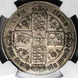 1858 NGC XF 40 Victoria Gothic Florin Great Britain 2 Shillings Sterling Silver Coin (24101402C)