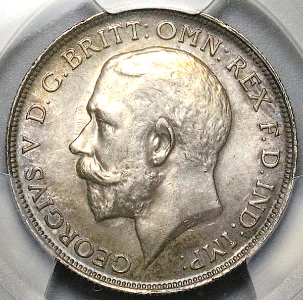 1911 PCGS AU Great Britain Florin 2 Shillings George V Silver Coin (25030902C)