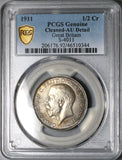 1911 PCGS AU Great Britain Florin 2 Shillings George V Silver Coin (25030902C)