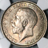 1918 NGC MS 63 Great Britain Florin 2 Shillings George V Silver Coin (24060903C)