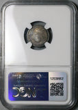 1691 NGC F 12 William Mary 3 Pence Great Britain Rare Silver Coin POP 1/2 (24121902C)