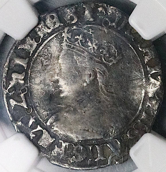 1553 NGC Fine Mary Groat 4 Pence Hammered Britain Tudor England Coin (25021201C)