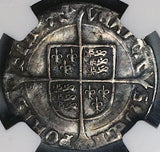 1553 NGC Fine Mary Groat 4 Pence Hammered Britain Tudor England Coin (25021201C)