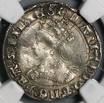 1553 NGC VF Mary Groat 4 Pence Hammered Britain Tudor England Pedigree Silver Coin (25032203C)