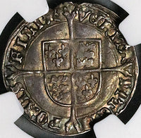 1553 NGC XF 45 Mary Groat 4 Pence Hammered Britain Tudor England Coin (24111203C)