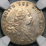 1792 NGC AU George III Great Britain 4 Pence Groat Wire Money Silver Coin (24122801D)