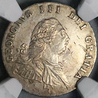 1792 NGC AU George III Great Britain 4 Pence Groat Wire Money Silver Coin (24122801D)