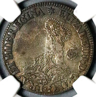 1562 NGC VF Elizabeth I 6 Pence England Britain Tudor Rose Milled S-2596 Silver Coin (24100801C)