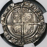 1591 NGC VF 35 Elizabeth I 6 Pence Britain England Superb Portrait Hammered Silver Coin (24092201C)