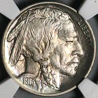 1913-P NGC AU 58 Type 2 Buffalo Nickel 5 Cents United States Coin (24102702C)