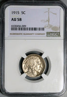 1915-P NGC AU 58 Buffalo Nickel 5 Cents United States Coin (24102704C)