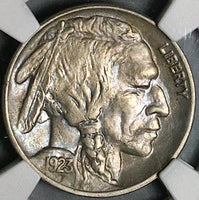 1923-P NGC AU 58 Buffalo Nickel 5 Cents United States Coin (24102802C)