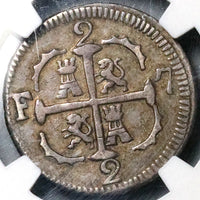 1820 NGC XF 45 Caracas 2 Reales Venezuela F7 Royalist Silver Coin (25031202C)