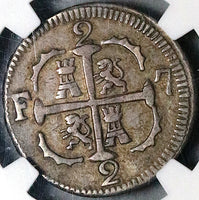 1820 NGC XF 45 Caracas 2 Reales Venezuela F7 Royalist Silver Coin (25031202C)