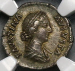 147-175 Faustina Jr NGC XF* Roman Empire Denarius Fecunditas 5/5 5/5 Pedigree (18090823CZ)