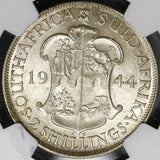 1944 NGC MS 62 South Africa 2 Shillings George VI 225K Silver Coin (21082109C)