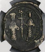 1059 Constantine X Eudocia Christ Byzantine Follis NGC VF Pedigree (19042701C)