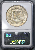 1952 NGC MS 65 Dominican Republic Peso 20K Minted Silver Coin (19061103C)